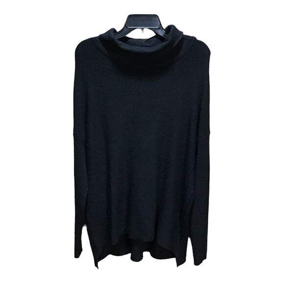 Devotion by Cyrus Women’s Black Cowl Neck Ribbed Tunic Sweater Size Medium NWOT - Picture 2 of 15